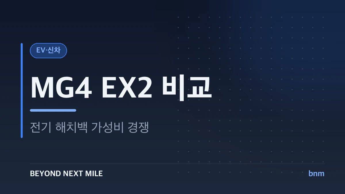 MG4 EX2 비교